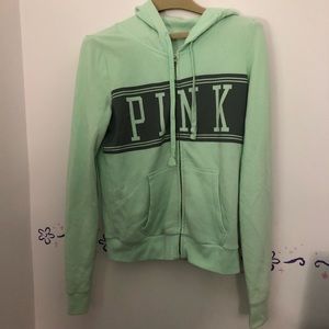 VS Pink Logo full zip hoodie